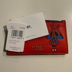 Coach x Marvel Zip Card Case With Spider Man